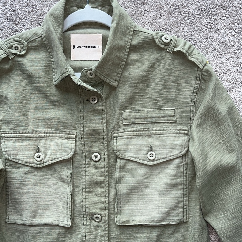 Lucky Brand Women's Cropped Twill Utility Jacket Size XS - Picture 7 of 12